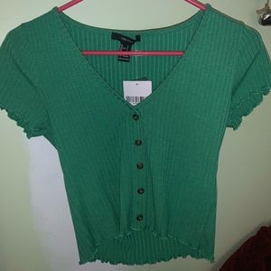 Nwt- Green knit top